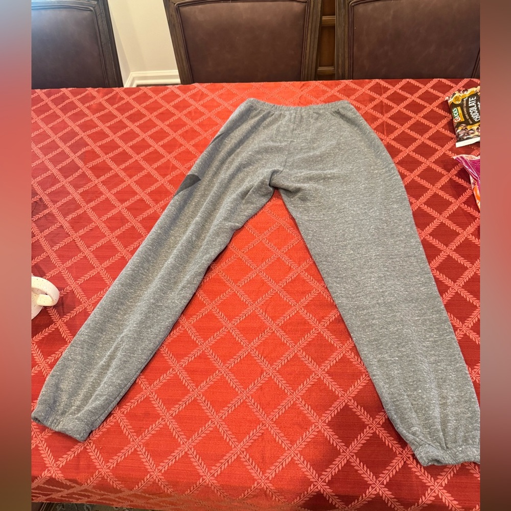 Aviator Nation Gray Jogger Pants with a lightening bolt women’s size small.
